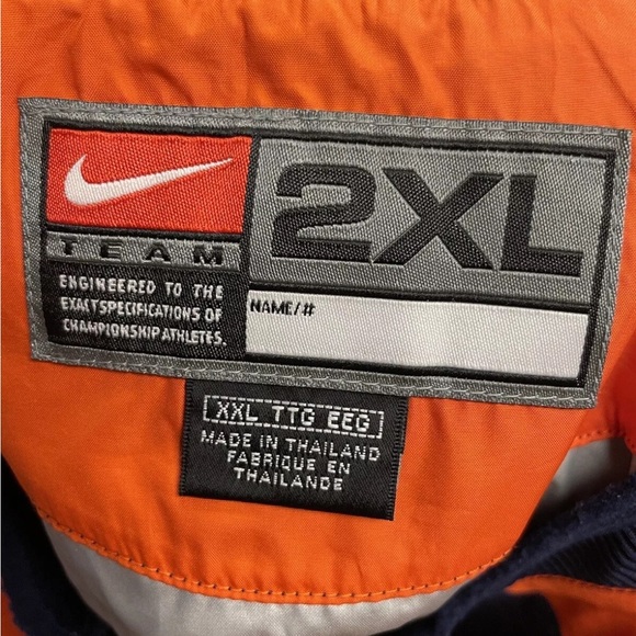 Vintage Denver Broncos windbreaker men XXL pullover center swoosh jacket 90s NFL - Picture 11 of 14